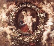 RUBENS, Pieter Pauwel Madonna in Floral Wreath France oil painting artist